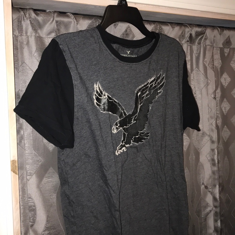 Grey and Black American Eagle Shirt